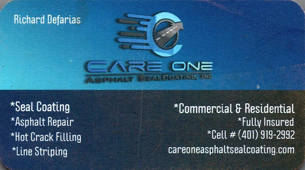 Care One Asphalt Sealcoating, Inc.
<strong>Richard Defarias</strong><br />Care One Asphalt Sealcoating, Inc.<br />401-919-2992<br />[url=tel:+14019192992][img]https://izadex.net/themes/izadex/images/contact-phone.png?v=254g71&izphone=tel%3A%2B14019192992[/img][/url] [url=https://careoneasphaltsealcoating.com][img]https://izadex.net/themes/izadex/images/contact-web.png?v=254g71[/img][/url]
Keywords: Richard Defarias Care One Asphalt Sealcoating, Inc. 401-919-2992 https://careoneasphaltsealcoating.com
