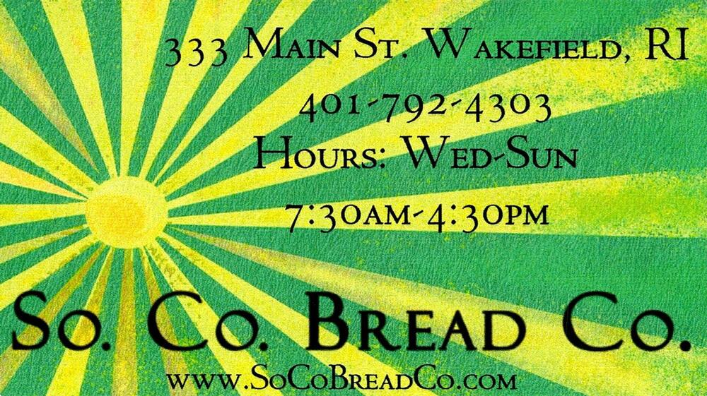So. Co. Bread Co.
So. Co. Bread Co.<br />333 Main St., Wakefield, RI<br />401-792-4303<br />[url=tel:+14017924303][img]https://izadex.net/themes/izadex/images/contact-phone.png?v=254g71&izphone=tel%3A%2B14017924303[/img][/url] [url=https://www.SoCoBreadCo.com][img]https://izadex.net/themes/izadex/images/contact-web.png?v=254g71[/img][/url]
Keywords: So. Co. Bread Co. 401-792-4303 https://www.SoCoBreadCo.com 333 Main St. Wakefield RI