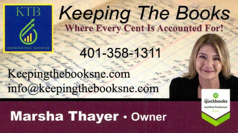 Keeping The Books
<strong>Marsha Thayer</strong> — Owner<br />Keeping The Books<br />401-358-1311<br />[url=tel:+14013581311][img]https://izadex.net/themes/izadex/images/contact-phone.png?v=254g71&izphone=tel%3A%2B14013581311[/img][/url] [url=https://keepingthebooksme.com][img]https://izadex.net/themes/izadex/images/contact-web.png?v=254g71[/img][/url] [url=mailto:info@keepingthebooksme.com][img]https://izadex.net/themes/izadex/images/contact-email.png?v=254g71&izemail=info%40keepingthebooksme.com[/img][/url]
Keywords: Marsha Thayer Keeping The Books Owner 401-358-1311 info@keepingthebooksme.com https://keepingthebooksme.com