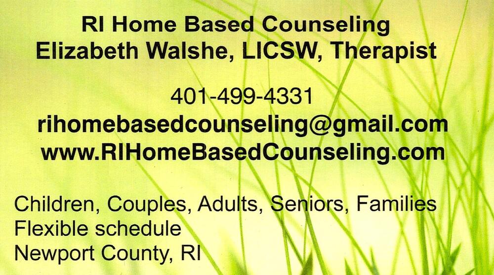 RI Home Based Counseling
<strong>Elizabeth Walshe, LICSW</strong> — Therapist<br />RI Home Based Counseling<br />Newport County, RI<br />401-499-4331<br />[url=tel:+14014994331][img]https://izadex.net/themes/izadex/images/contact-phone.png?v=254g71&izphone=tel%3A%2B14014994331[/img][/url] [url=https://www.RIHomeBasedCounseling.com][img]https://izadex.net/themes/izadex/images/contact-web.png?v=254g71[/img][/url] [url=mailto:rihomebasedcounseling@gmail.com][img]https://izadex.net/themes/izadex/images/contact-email.png?v=254g71&izemail=rihomebasedcounseling%40gmail.com[/img][/url]
Keywords: Elizabeth Walshe, LICSW RI Home Based Counseling Therapist 401-499-4331 rihomebasedcounseling@gmail.com https://www.RIHomeBasedCounseling.com Newport County RI therapy; counseling; children; couples; adults; seniors; families; mental health; Newport Count