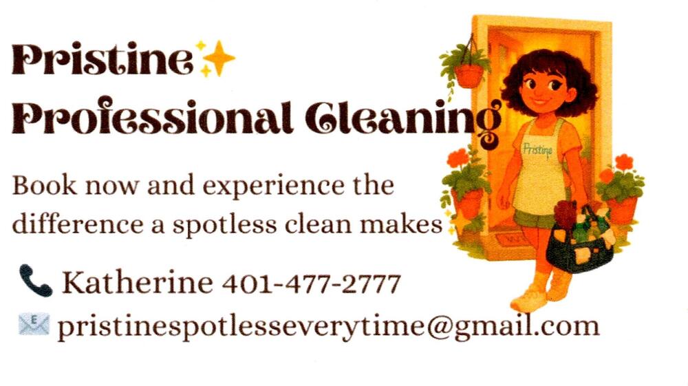 Pristine Professional Cleaning
<strong>Katherine</strong><br />Pristine Professional Cleaning<br />401-477-2777<br />[url=tel:+14014772777][img]https://izadex.net/themes/izadex/images/contact-phone.png?v=254g71&izphone=tel%3A%2B14014772777[/img][/url] [url=mailto:pristinespotlesseverytime@gmail.com][img]https://izadex.net/themes/izadex/images/contact-email.png?v=254g71&izemail=pristinespotlesseverytime%40gmail.com[/img][/url]
Keywords: Katherine Pristine Professional Cleaning 401-477-2777 pristinespotlesseverytime@gmail.com professional cleaning; cleaning services
