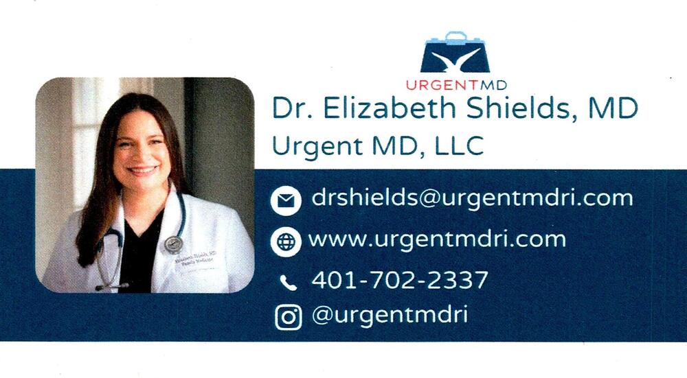 Urgent MD, LLC
<strong>Dr. Elizabeth Shields, MD</strong> — MD<br />Urgent MD, LLC<br />401-702-2337<br />[url=tel:+14017022337][img]https://izadex.net/themes/izadex/images/contact-phone.png?v=254g71&izphone=tel%3A%2B14017022337[/img][/url] [url=https://www.urgentmdri.com][img]https://izadex.net/themes/izadex/images/contact-web.png?v=254g71[/img][/url] [url=mailto:drshields@urgentmdri.com][img]https://izadex.net/themes/izadex/images/contact-email.png?v=254g71&izemail=drshields%40urgentmdri.com[/img][/url] [url=https://www.instagram.com/urgentmdri][img]https://izadex.net/themes/izadex/images/contact-instagram.png?v=254g71[/img][/url]
Keywords: Dr. Elizabeth Shields, MD Urgent MD, LLC MD 401-702-2337 drshields@urgentmdri.com https://www.urgentmdri.com physician; urgent medical services
