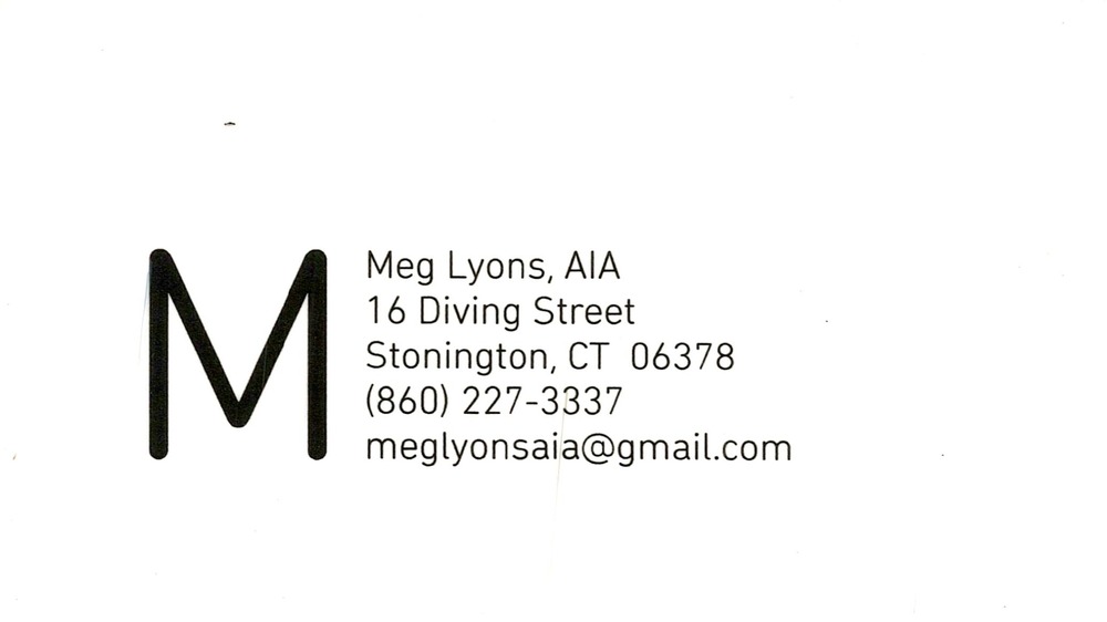 Meg Lyons, AIA
<strong>Meg Lyons, AIA</strong> — Architect<br />Meg Lyons, AIA<br />16 Diving Street, Stonington, CT, 06378<br />860-227-3337<br />[url=tel:+18602273337][img]https://izadex.net/themes/izadex/images/contact-phone.png?v=254g71&izphone=tel%3A%2B18602273337[/img][/url] [url=mailto:meglyonsaia@gmail.com][img]https://izadex.net/themes/izadex/images/contact-email.png?v=254g71&izemail=meglyonsaia%40gmail.com[/img][/url]
Keywords: Meg Lyons, AIA Meg Lyons, AIA Architect 860-227-3337 meglyonsaia@gmail.com 16 Diving Street Stonington CT 06378 architect; architecture; design