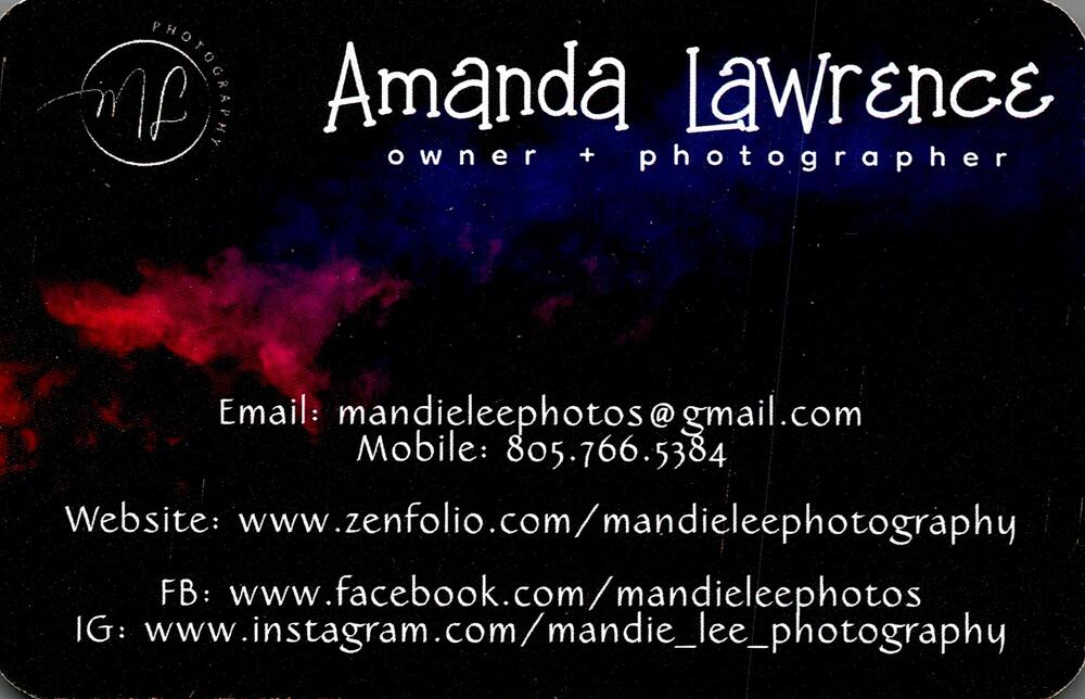 Amanda Lawrence Photography
<strong>Amanda Lawrence</strong> — Owner + Photographer<br />Amanda Lawrence Photography<br />805-766-5384<br />[url=tel:+18057665384][img]https://izadex.net/themes/izadex/images/contact-phone.png?v=254g71&izphone=tel%3A%2B18057665384[/img][/url] [url=https://www.zenfolio.com/mandieleephotography][img]https://izadex.net/themes/izadex/images/contact-web.png?v=254g71[/img][/url] [url=mailto:mandieleephotos@gmail.com][img]https://izadex.net/themes/izadex/images/contact-email.png?v=254g71&izemail=mandieleephotos%40gmail.com[/img][/url]
Keywords: Amanda Lawrence Amanda Lawrence Photography Owner + Photographer 805-766-5384 mandieleephotos@gmail.com https://www.zenfolio.com/mandieleephotography photographer; photography; portraits; events