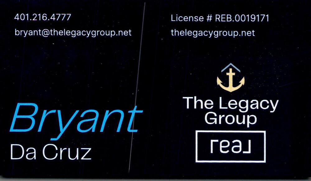The Legacy Group
<strong>Bryant Da Cruz</strong> — Real Estate Professional<br />The Legacy Group<br />RI<br />401-216-4777<br />[url=tel:+14012164777][img]https://izadex.net/themes/izadex/images/contact-phone.png?v=254g71&izphone=tel%3A%2B14012164777[/img][/url] [url=https://thelegacygroup.net][img]https://izadex.net/themes/izadex/images/contact-web.png?v=254g71[/img][/url] [url=mailto:bryant@thelegacygroup.net][img]https://izadex.net/themes/izadex/images/contact-email.png?v=254g71&izemail=bryant%40thelegacygroup.net[/img][/url]
Keywords: Bryant Da Cruz The Legacy Group Real Estate Professional 401-216-4777 bryant@thelegacygroup.net https://thelegacygroup.net RI