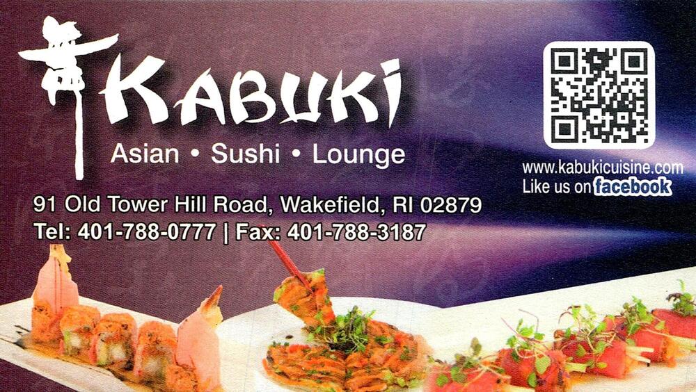 Kabuki Asian Sushi Lounge
Kabuki Asian Sushi Lounge<br />91 Old Tower Hill Road, Wakefield, RI, 02879<br />401-788-0777<br />[url=tel:+14017880777][img]https://izadex.net/themes/izadex/images/contact-phone.png?v=254g71&izphone=tel%3A%2B14017880777[/img][/url] [url=https://www.kabukicuisine.com][img]https://izadex.net/themes/izadex/images/contact-web.png?v=254g71[/img][/url]
Keywords: Kabuki Asian Sushi Lounge 401-788-0777 https://www.kabukicuisine.com 91 Old Tower Hill Road Wakefield RI 02879