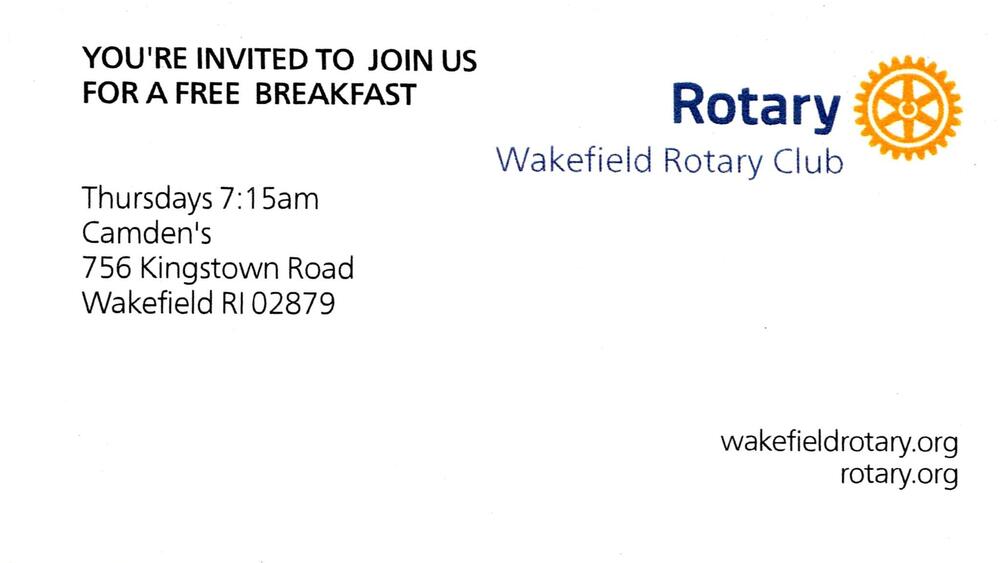 Wakefield Rotary Club
Wakefield Rotary Club<br />756 Kingstown Road, Wakefield, RI, 02879<br />[url=https://wakefieldrotary.org][img]https://izadex.net/themes/izadex/images/contact-web.png?v=254g71[/img][/url]
Keywords: Wakefield Rotary Club https://wakefieldrotary.org 756 Kingstown Road Wakefield RI 02879