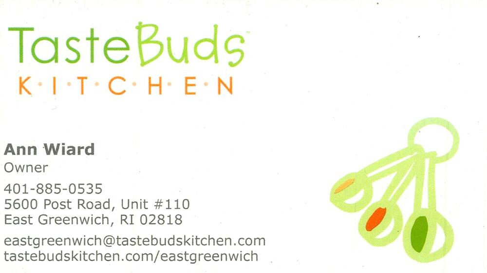 Taste Buds Kitchen
<strong>Ann Wiard</strong> — Owner<br />Taste Buds Kitchen<br />5600 Post Road, Unit #110, East Greenwich, RI, 02818<br />401-885-0535<br />[url=tel:+14018850535][img]https://izadex.net/themes/izadex/images/contact-phone.png?v=254g71&izphone=tel%3A%2B14018850535[/img][/url] [url=https://tastebudskitchen.com/eastgreenwich][img]https://izadex.net/themes/izadex/images/contact-web.png?v=254g71[/img][/url] [url=mailto:eastgreenwich@tastebudskitchen.com][img]https://izadex.net/themes/izadex/images/contact-email.png?v=254g71&izemail=eastgreenwich%40tastebudskitchen.com[/img][/url]
Keywords: Ann Wiard Taste Buds Kitchen Owner 401-885-0535 eastgreenwich@tastebudskitchen.com https://tastebudskitchen.com/eastgreenwich 5600 Post Road, Unit #110 East Greenwich RI 02818
