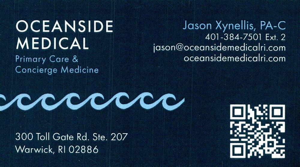 Oceanside Medical
<strong>Jason Xynellis, PA-C</strong> — Physician Assistant<br />Oceanside Medical<br />300 Toll Gate Rd. Ste. 207, Warwick, RI, 02886<br />401-384-7501 Ext. 2<br />[url=tel:+14013847501;ext=2][img]https://izadex.net/themes/izadex/images/contact-phone.png?v=254g71&izphone=tel%3A%2B14013847501%3Bext%3D2[/img][/url] [url=https://oceansidemedicalri.com][img]https://izadex.net/themes/izadex/images/contact-web.png?v=254g71[/img][/url] [url=mailto:jason@oceansidemedicalri.com][img]https://izadex.net/themes/izadex/images/contact-email.png?v=254g71&izemail=jason%40oceansidemedicalri.com[/img][/url]
Keywords: Jason Xynellis, PA-C Oceanside Medical Physician Assistant 401-384-7501 Ext. 2 jason@oceansidemedicalri.com https://oceansidemedicalri.com 300 Toll Gate Rd. Ste. 207 Warwick RI 02886