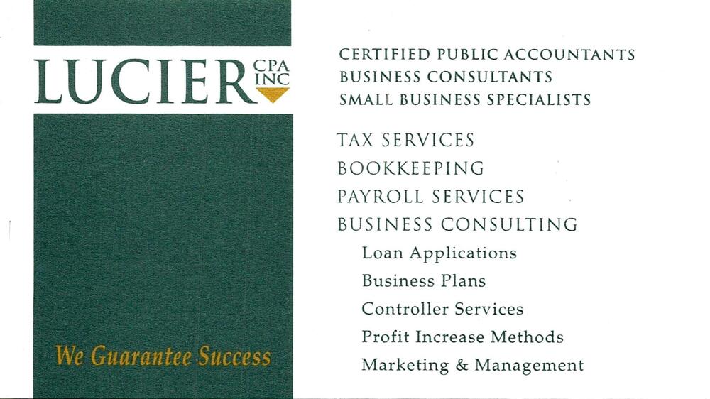 Lucier CPA Inc.
Lucier CPA Inc.
Keywords: Lucier CPA Inc.