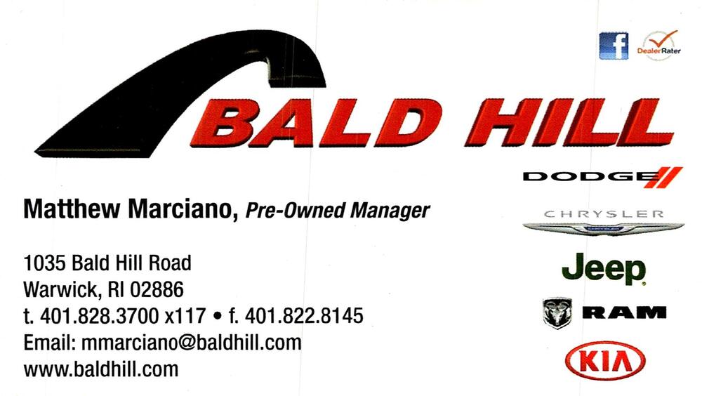Bald Hill
<strong>Matthew Marciano</strong> — Pre-Owned Manager<br />Bald Hill<br />1035 Bald Hill Road, Warwick, RI, 02886<br />401-828-3700 x117<br />[url=tel:+14018283700;ext=117][img]https://izadex.net/themes/izadex/images/contact-phone.png?v=254g71&izphone=tel%3A%2B14018283700%3Bext%3D117[/img][/url] [url=https://www.baldhill.com][img]https://izadex.net/themes/izadex/images/contact-web.png?v=254g71[/img][/url] [url=mailto:mmarciano@baldhill.com][img]https://izadex.net/themes/izadex/images/contact-email.png?v=254g71&izemail=mmarciano%40baldhill.com[/img][/url]
Keywords: Matthew Marciano Bald Hill Pre-Owned Manager 401-828-3700 x117 mmarciano@baldhill.com https://www.baldhill.com 1035 Bald Hill Road Warwick RI 02886