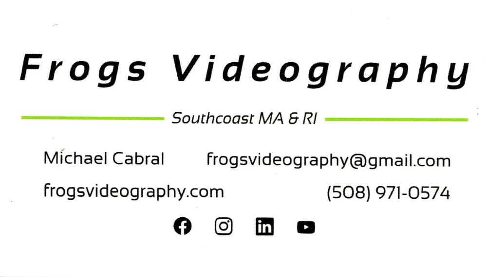 Frogs Videography
<strong>Michael Cabral</strong><br />Frogs Videography<br />508-971-0574<br />[url=tel:+15089710574][img]https://izadex.net/themes/izadex/images/contact-phone.png?v=254g71&izphone=tel%3A%2B15089710574[/img][/url] [url=https://frogsvideography.com][img]https://izadex.net/themes/izadex/images/contact-web.png?v=254g71[/img][/url] [url=mailto:frogsvideography@gmail.com][img]https://izadex.net/themes/izadex/images/contact-email.png?v=254g71&izemail=frogsvideography%40gmail.com[/img][/url]
Keywords: Michael Cabral Frogs Videography 508-971-0574 frogsvideography@gmail.com https://frogsvideography.com