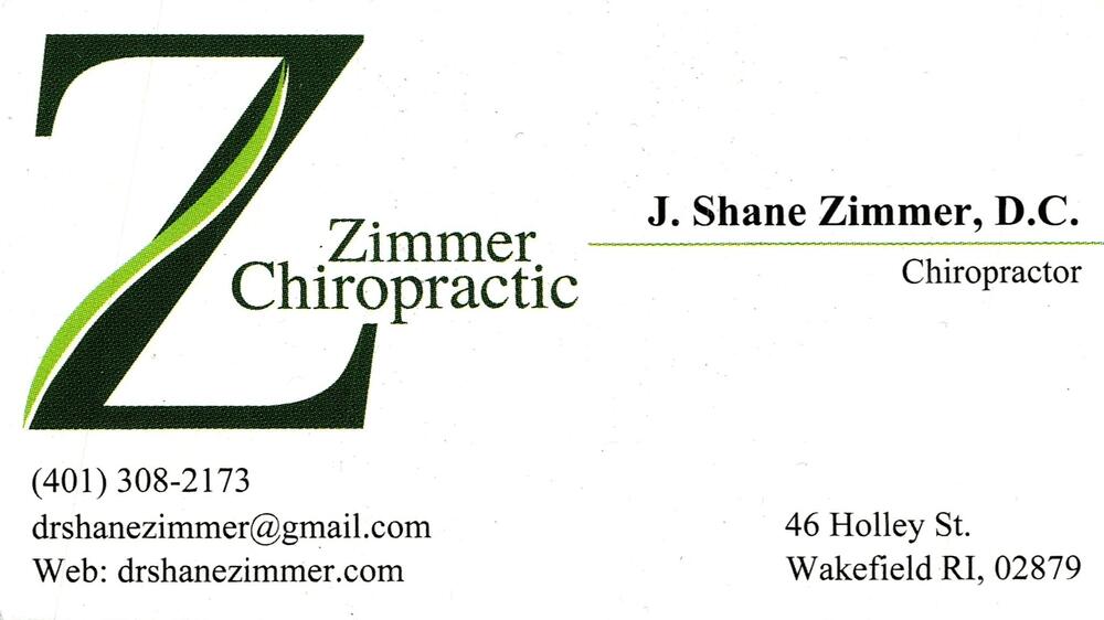 Zimmer Chiropractic
<strong>J. Shane Zimmer, D.C.</strong> — Chiropractor<br />Zimmer Chiropractic<br />46 Holley St., Wakefield, RI, 02879<br />401-308-2173<br />[url=tel:+14013082173][img]https://izadex.net/themes/izadex/images/contact-phone.png?v=254g71&izphone=tel%3A%2B14013082173[/img][/url] [url=https://drshanezimmer.com][img]https://izadex.net/themes/izadex/images/contact-web.png?v=254g71[/img][/url] [url=mailto:drshanezimmer@gmail.com][img]https://izadex.net/themes/izadex/images/contact-email.png?v=254g71&izemail=drshanezimmer%40gmail.com[/img][/url]
Keywords: J. Shane Zimmer, D.C. Zimmer Chiropractic Chiropractor 401-308-2173 drshanezimmer@gmail.com https://drshanezimmer.com 46 Holley St. Wakefield RI 02879