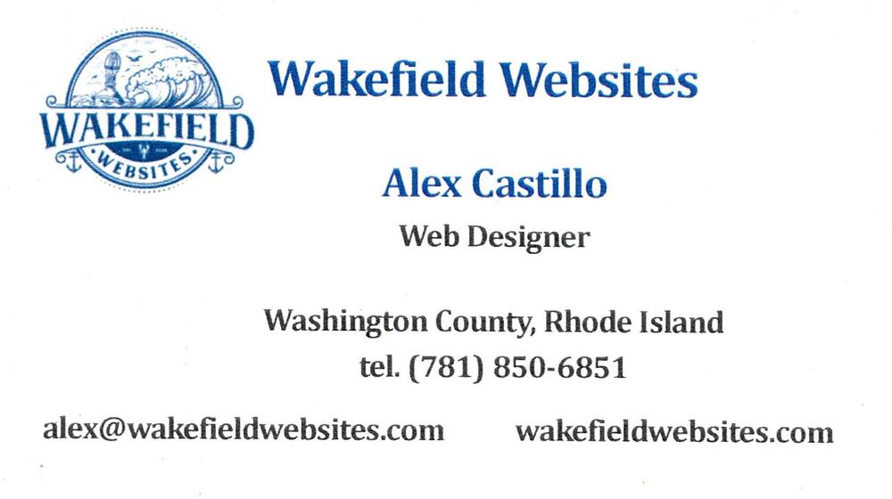 Wakefield Websites
<strong>Alex Castillo</strong> — Web Designer<br />Wakefield Websites<br />RI<br />781-850-6851<br />[url=tel:+17818506851][img]https://izadex.net/themes/izadex/images/contact-phone.png?v=254g71&izphone=tel%3A%2B17818506851[/img][/url] [url=https://wakefieldwebsites.com][img]https://izadex.net/themes/izadex/images/contact-web.png?v=254g71[/img][/url] [url=mailto:alex@wakefieldwebsites.com][img]https://izadex.net/themes/izadex/images/contact-email.png?v=254g71&izemail=alex%40wakefieldwebsites.com[/img][/url]
Keywords: Alex Castillo Wakefield Websites Web Designer 781-850-6851 alex@wakefieldwebsites.com https://wakefieldwebsites.com RI