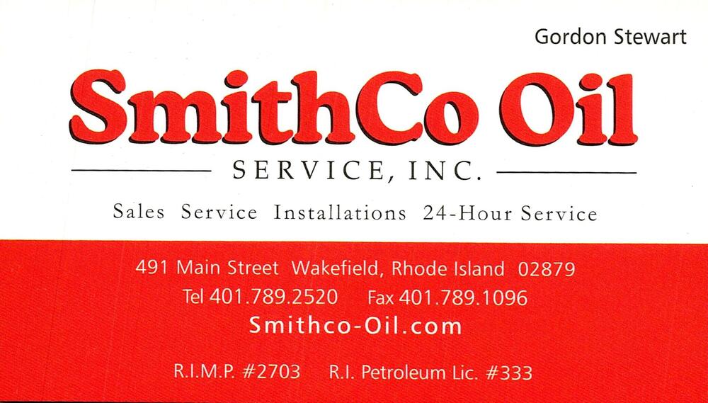 SmithCo Oil Service, Inc.
<strong>Gordon Stewart</strong><br />SmithCo Oil Service, Inc.<br />491 Main Street, Wakefield, RI, 02879<br />401-789-2520<br />[url=tel:+14017892520][img]https://izadex.net/themes/izadex/images/contact-phone.png?v=254g71&izphone=tel%3A%2B14017892520[/img][/url] [url=https://Smithco-Oil.com][img]https://izadex.net/themes/izadex/images/contact-web.png?v=254g71[/img][/url]
Keywords: Gordon Stewart SmithCo Oil Service, Inc. 401-789-2520 https://Smithco-Oil.com 491 Main Street Wakefield RI 02879