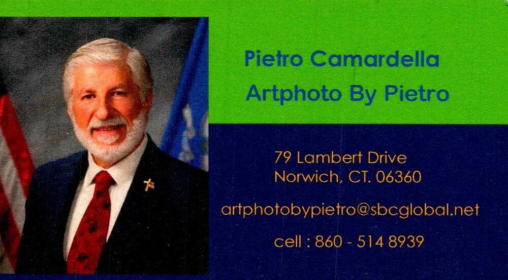 Artphoto By Pietro
<strong>Pietro Camardella</strong><br />Artphoto By Pietro<br />79 Lambert Drive, Norwich, CT, 06360<br />860-514-8939<br />[url=tel:+18605148939][img]https://izadex.net/themes/izadex/images/contact-phone.png?v=254g71&izphone=tel%3A%2B18605148939[/img][/url] [url=mailto:artphotobypietro@sbcglobal.net][img]https://izadex.net/themes/izadex/images/contact-email.png?v=254g71&izemail=artphotobypietro%40sbcglobal.net[/img][/url]
Keywords: Pietro Camardella Artphoto By Pietro 860-514-8939 artphotobypietro@sbcglobal.net 79 Lambert Drive Norwich CT 06360