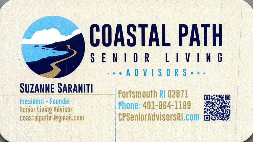 Coastal Path Senior Living Advisors
<strong>Suzanne Saraniti</strong> — President / Founder / Senior Living Advisor<br />Coastal Path Senior Living Advisors<br />Portsmouth, RI, 02871<br />401-864-1199<br />[url=tel:+14018641199][img]https://izadex.net/themes/izadex/images/contact-phone.png?v=254g71&izphone=tel%3A%2B14018641199[/img][/url] [url=https://CPSeniorAdvisorsRI.com][img]https://izadex.net/themes/izadex/images/contact-web.png?v=254g71[/img][/url] [url=mailto:coastalpathri@gmail.com][img]https://izadex.net/themes/izadex/images/contact-email.png?v=254g71&izemail=coastalpathri%40gmail.com[/img][/url]
Keywords: Suzanne Saraniti Coastal Path Senior Living Advisors President / Founder / Senior Living Advisor 401-864-1199 coastalpathri@gmail.com https://CPSeniorAdvisorsRI.com Portsmouth RI 02871