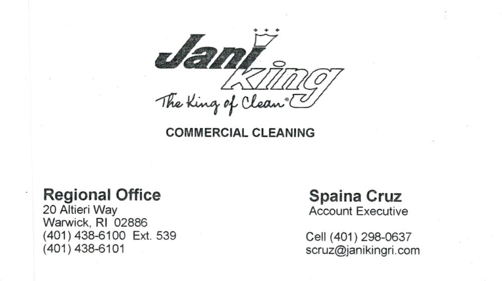 Jani-King
<strong>Spaina Cruz</strong> — Account Executive<br />Jani-King<br />20 Altieri Way, Warwick, RI, 02886<br />401-438-6100 ext. 539 / 401-298-0637 / 401-438-6101<br />[url=tel:401438610053940129806374014386101][img]https://izadex.net/themes/izadex/images/contact-phone.png?v=254g71&izphone=tel%3A401438610053940129806374014386101[/img][/url] [url=mailto:scruz@janikingri.com][img]https://izadex.net/themes/izadex/images/contact-email.png?v=254g71&izemail=scruz%40janikingri.com[/img][/url]
Keywords: Spaina Cruz Jani-King Account Executive 401-438-6100 ext. 539 / 401-298-0637 / 401-438-6101 scruz@janikingri.com 20 Altieri Way Warwick RI 02886
