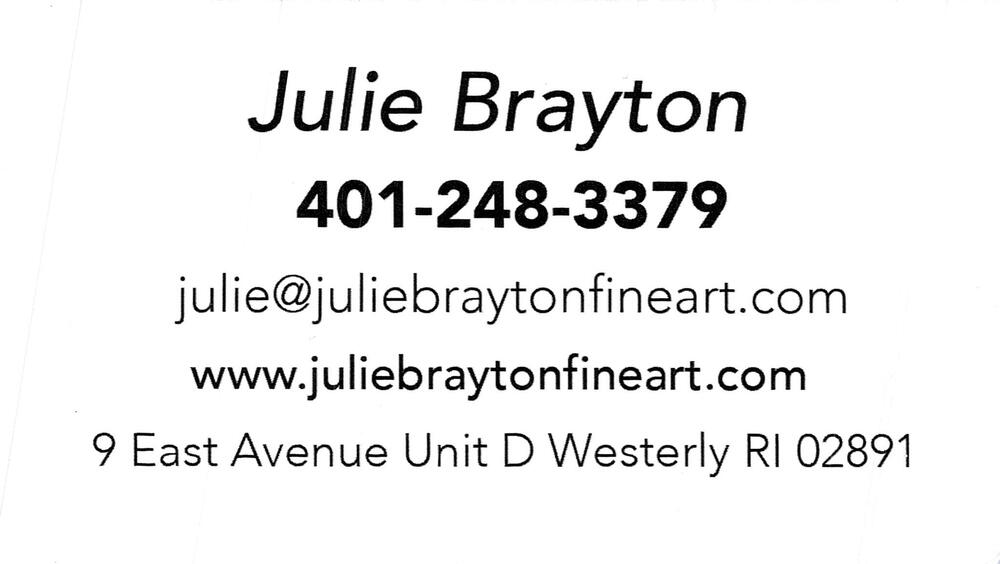 Julie Brayton
<strong>Julie Brayton</strong><br />Julie Brayton<br />9 East Avenue, Unit D, Westerly, RI, 02891<br />401-248-3379<br />[url=tel:+14012483379][img]https://izadex.net/themes/izadex/images/contact-phone.png?v=254g71&izphone=tel%3A%2B14012483379[/img][/url] [url=https://www.juliebraytonfineart.com][img]https://izadex.net/themes/izadex/images/contact-web.png?v=254g71[/img][/url] [url=mailto:julie@juliebraytonfineart.com][img]https://izadex.net/themes/izadex/images/contact-email.png?v=254g71&izemail=julie%40juliebraytonfineart.com[/img][/url]
Keywords: Julie Brayton Julie Brayton 401-248-3379 julie@juliebraytonfineart.com https://www.juliebraytonfineart.com 9 East Avenue, Unit D Westerly RI 02891