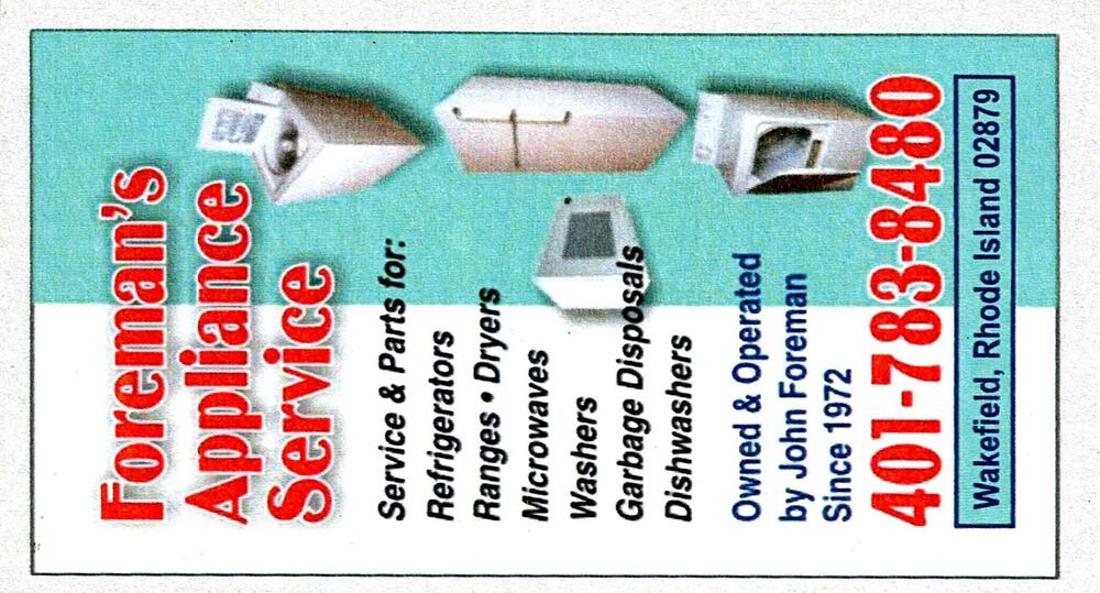 Foreman's Appliance Service
<strong>John Foreman</strong> — Owner<br />Foreman's Appliance Service<br />Wakefield, RI, 02879<br />401-783-8480<br />[url=tel:+14017838480][img]https://izadex.net/themes/izadex/images/contact-phone.png?v=254g71&izphone=tel%3A%2B14017838480[/img][/url]
Keywords: John Foreman Foreman's Appliance Service Owner 401-783-8480 Wakefield RI 02879